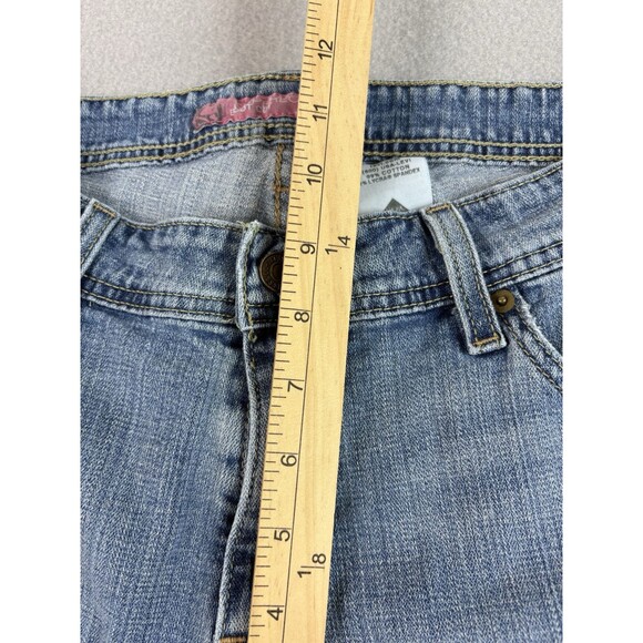 Levis 518 Superlow Jeans Women 34x30 Blue Bootcut Fading Sz Tag 13 S - Picture 5 of 13